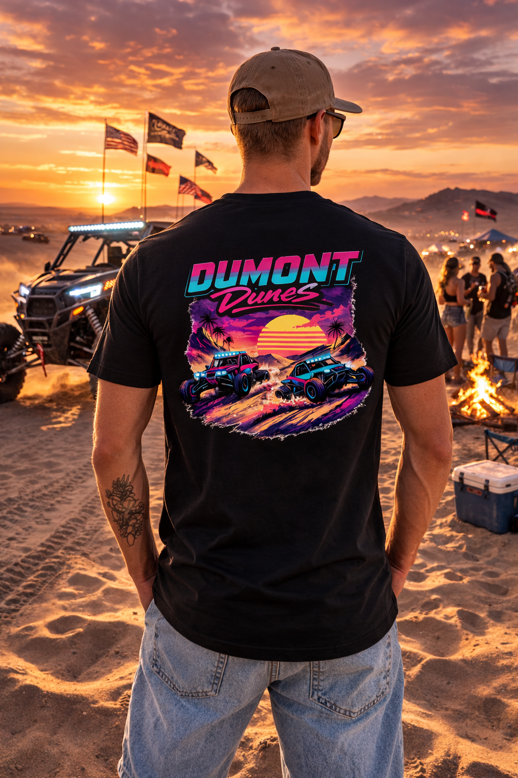 Dumont Dunes Retro Off-Road T-Shirt | Desert UTV & Sand Dune Graphic Tee