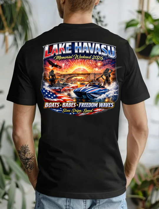 Lake Havasu Memorial Weekend 2026 Shirt – Boats, Babes & Freedom Waves Tee