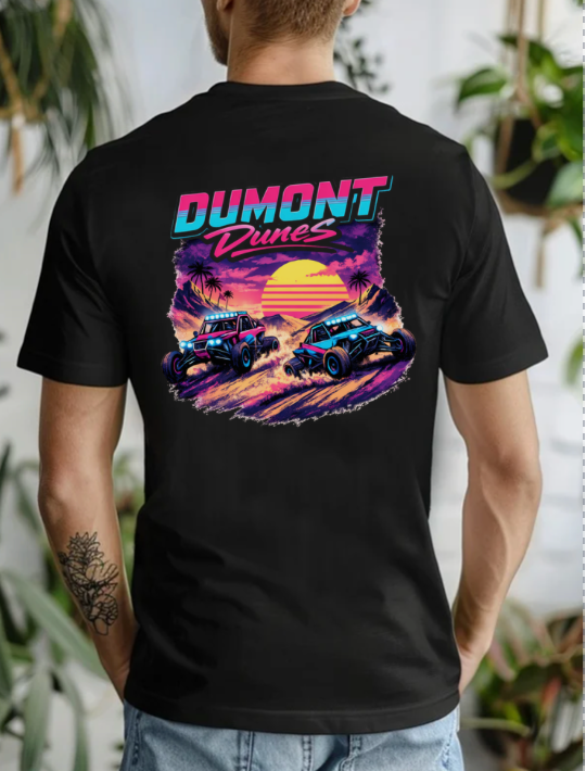 Dumont Dunes Retro Off-Road T-Shirt | Desert UTV & Sand Dune Graphic Tee