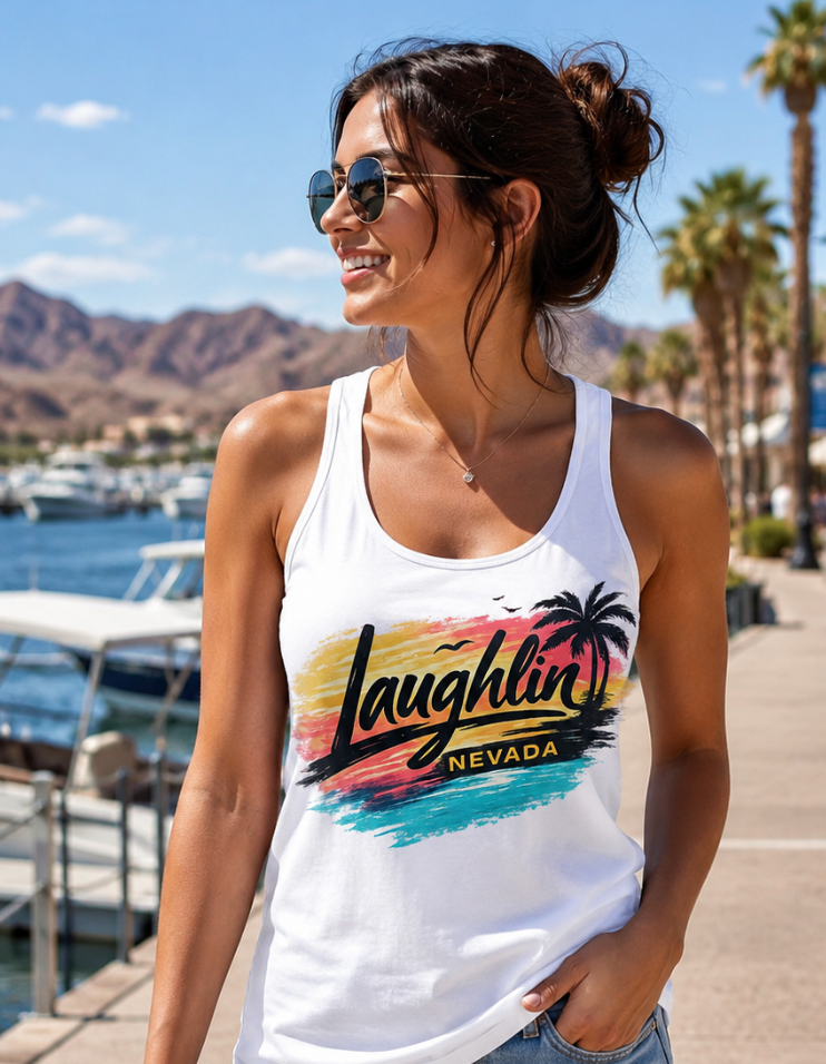 Laughlin Nevada Sunset Tank Top | Women’s River Trip Graphic Tank