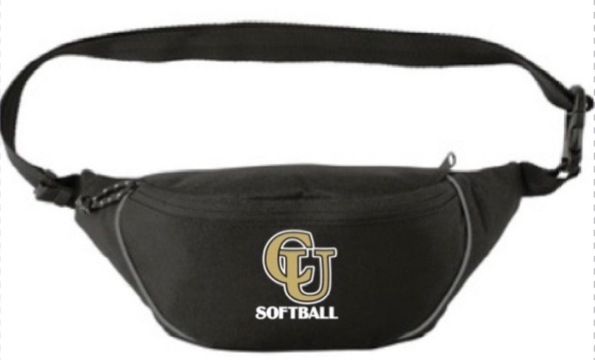 Clutch Up Softball Black Fanny Pack