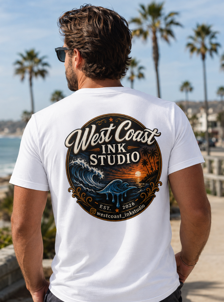 West Coast Ink Studio Signature Coastal Logo T-Shirt of Tank Top