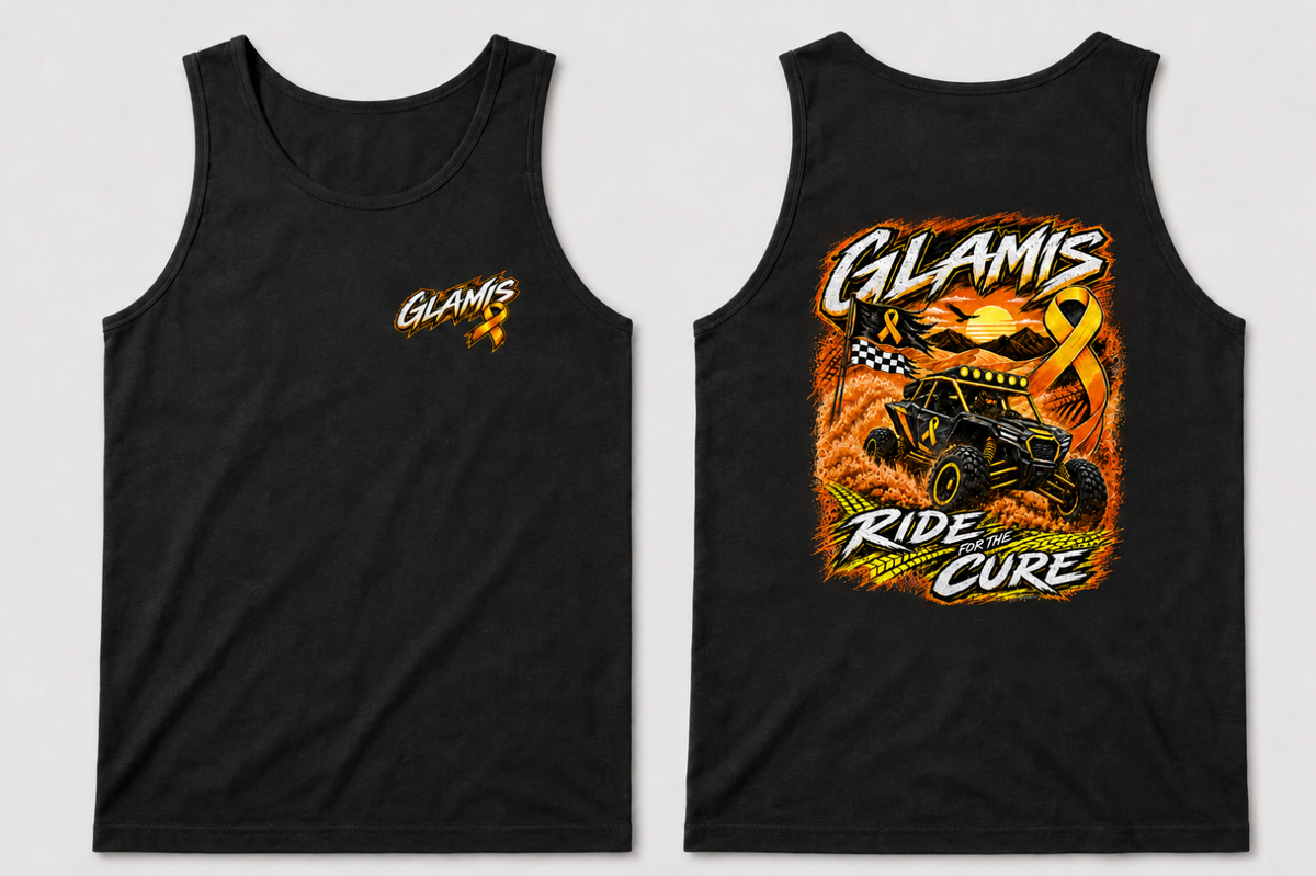 Men's Glamis Ride for the Cure Childhood Cancer & Leukemia Awareness Tank Top