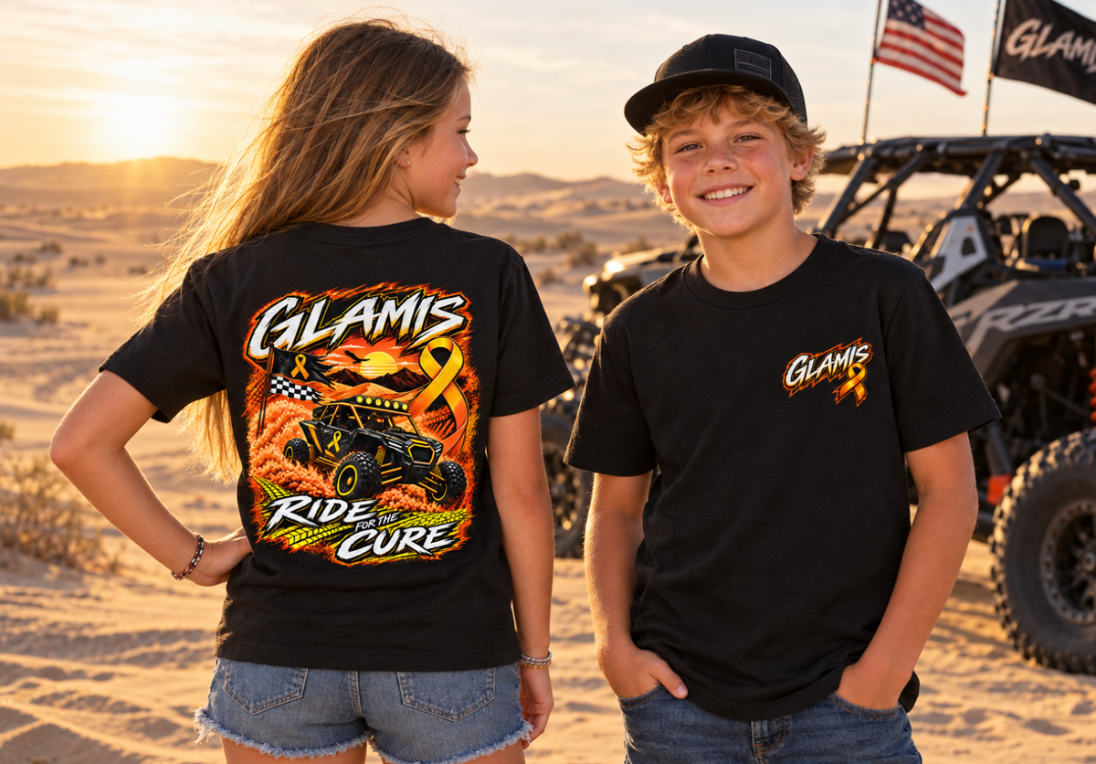 Youth Glamis Ride for the Cure Childhood Cancer & Leukemia Awareness Shirt