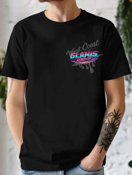 Glamis Dunes Retro Graphic Tee – Neon Sand Rails Off Road Shirt