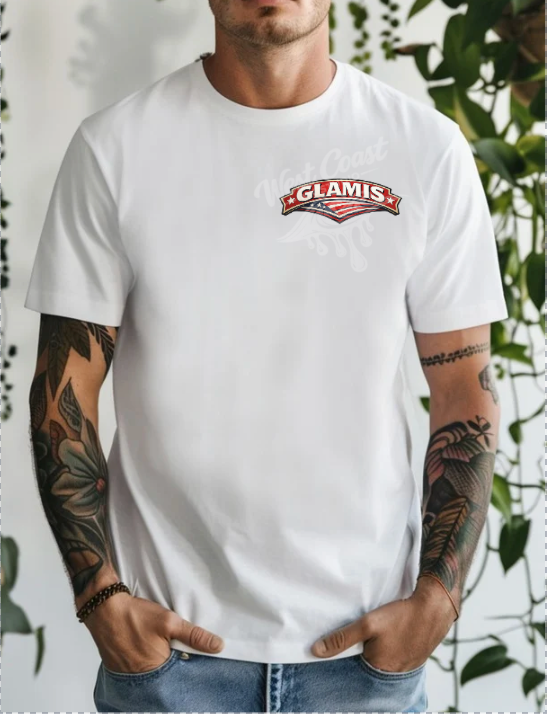 Glamis Competition Hill Sand Dunes Patriotic Graphic Tee – Off Road ATV Shirt