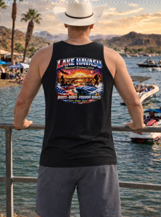Lake Havasu Memorial Weekend 2026 Shirt – Boats, Babes & Freedom Waves Tee