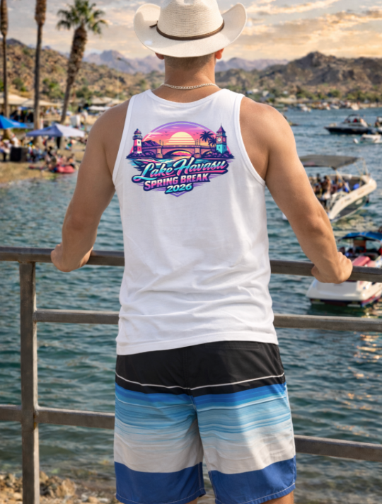 Lake Havasu Spring Break 2026 Retro Sunset Tee – Miami Vice Vibes