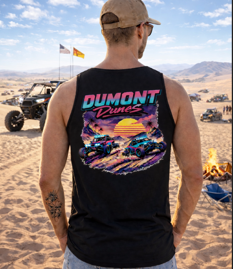 Dumont Dunes Retro Off-Road T-Shirt | Desert UTV & Sand Dune Graphic Tee