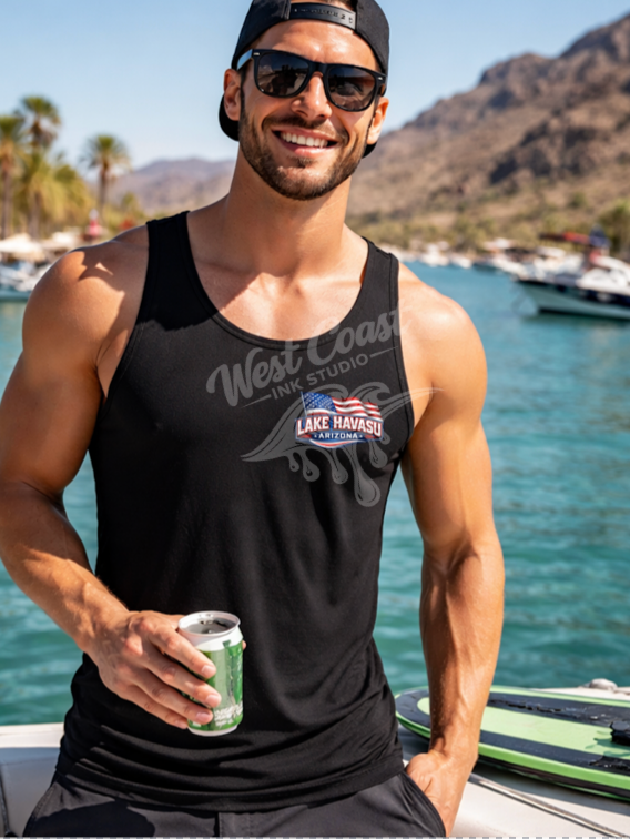 Havasu Stormin’ Patriotic Speed Boat Graphic Tee – Lake Havasu Arizona Shirt