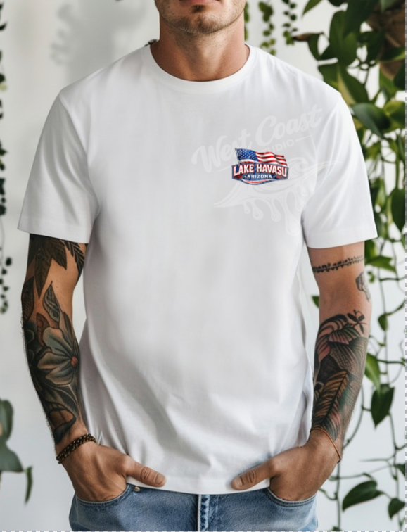 Havasu Stormin’ Patriotic Speed Boat Graphic Tee – Lake Havasu Arizona Shirt