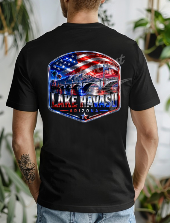 Lake Havasu Arizona Patriotic Flag Tee