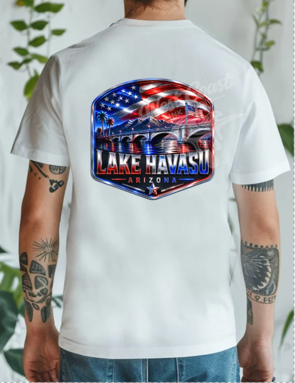 Lake Havasu Arizona Patriotic Flag Tee
