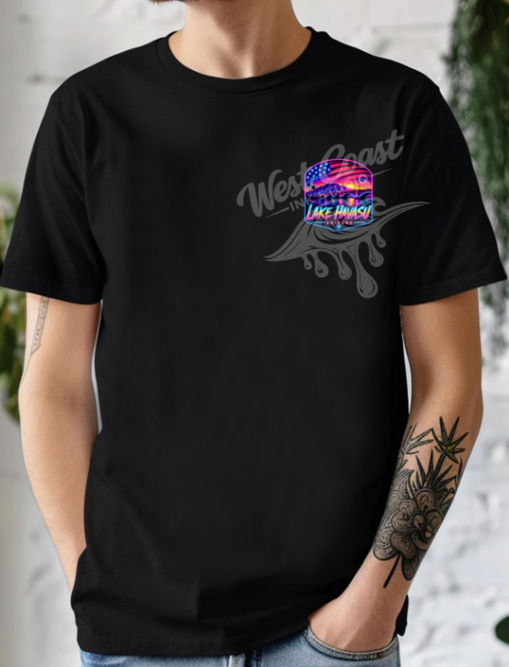 Lake Havasu Arizona Neon Sunset Tee