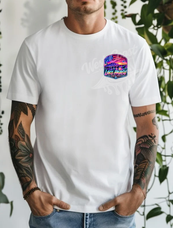 Lake Havasu Arizona Neon Sunset Tee