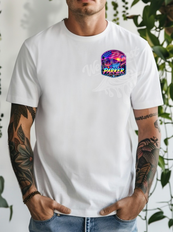 Parker Arizona Retro Neon Tank Top or T-Shirt | Parker Dam Colorado River Shirt