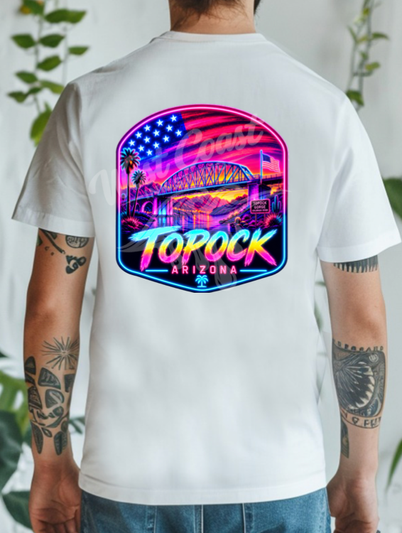 Topock Arizona Retro Neon Tank Top or T-Shirt | Topock Gorge Colorado River Shirt