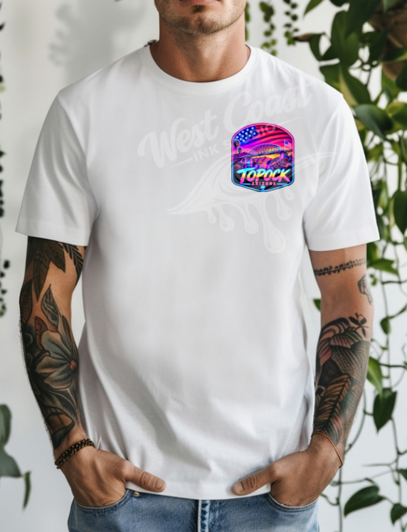 Topock Arizona Retro Neon Tank Top or T-Shirt | Topock Gorge Colorado River Shirt