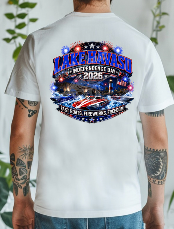 Lake Havasu Independence Day 2026 T-Shirt or Tank Top | Fast Boats, Fireworks & Freedom