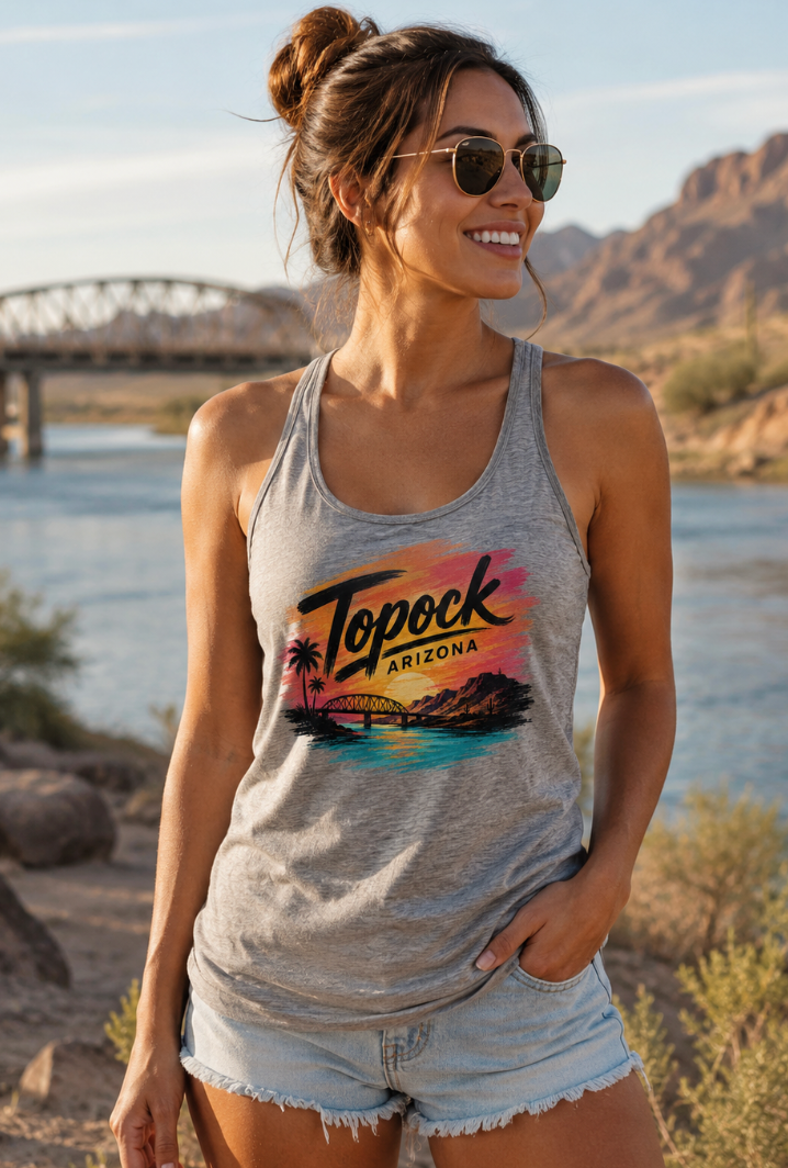 Topock Arizona Sunset Tank Top | Women’s River Trip Graphic Tank