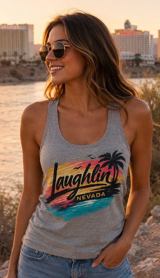 Laughlin Nevada Sunset Tank Top | Women’s River Trip Graphic Tank