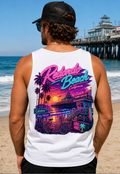 Redondo Beach California Neon Sunset Tank Top or T-Shirt