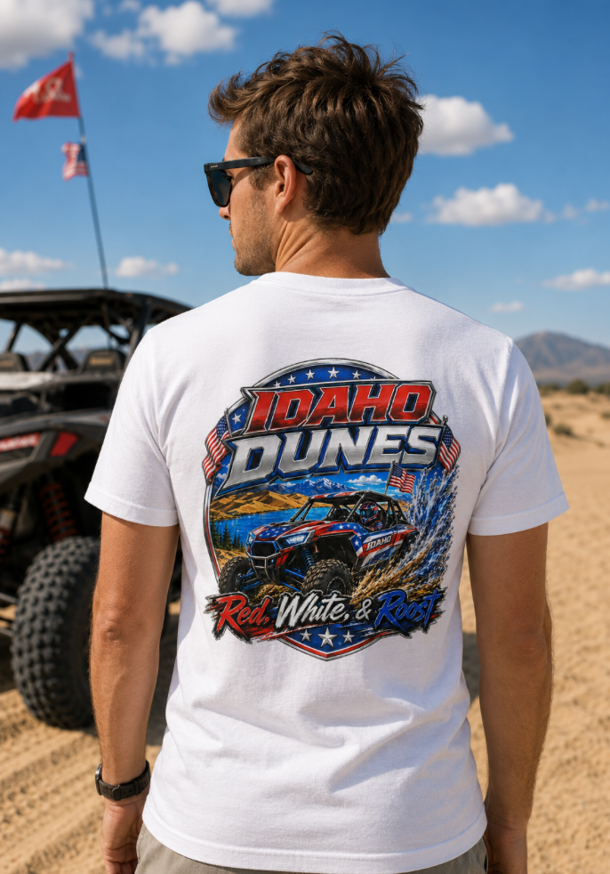 Idaho Dunes Red, White & Roost Off-Road T-Shirt or Tank Top
