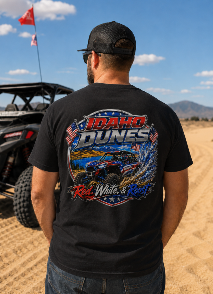 Idaho Dunes Red, White & Roost Off-Road T-Shirt or Tank Top