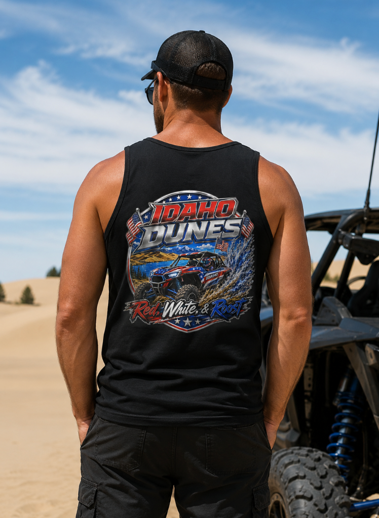 Idaho Dunes Red, White & Roost Off-Road T-Shirt or Tank Top