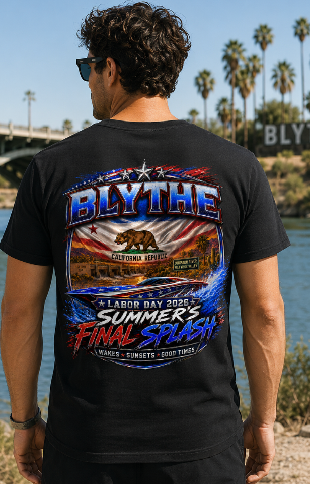 Blythe California Labor Day 2026 Summer’s Final Splash T-Shirt or Tank-Top