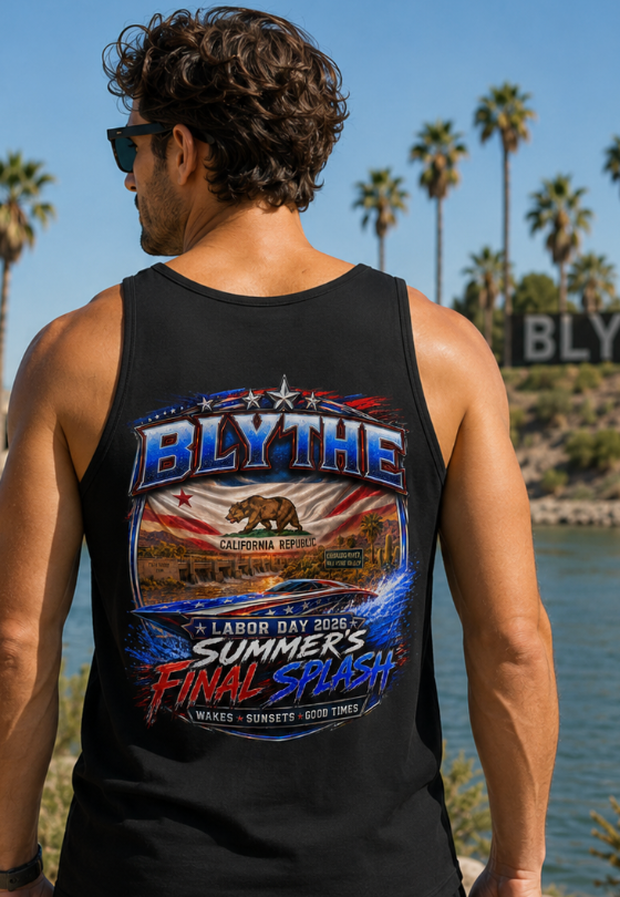 Blythe California Labor Day 2026 Summer’s Final Splash T-Shirt or Tank-Top