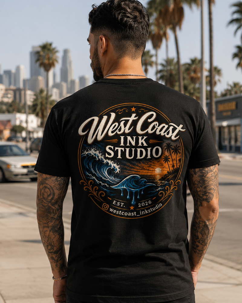West Coast Ink Studio Signature Coastal Logo T-Shirt of Tank Top