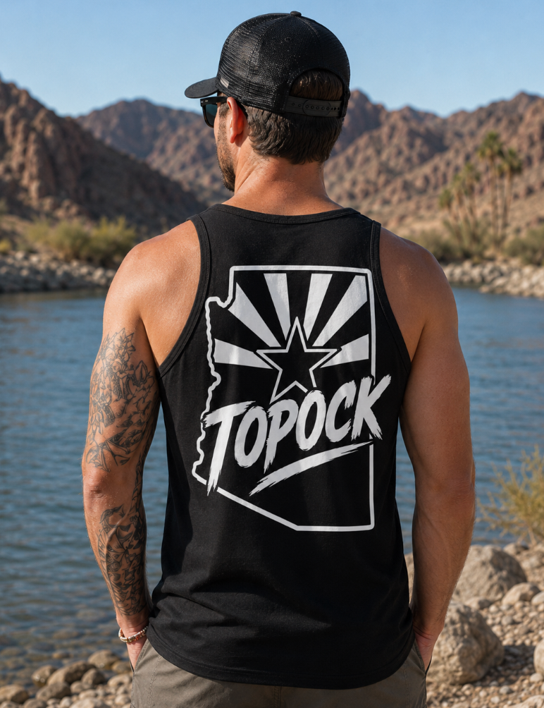 Topock Arizona Destination Tee or Tank –Minimalist River Apparel