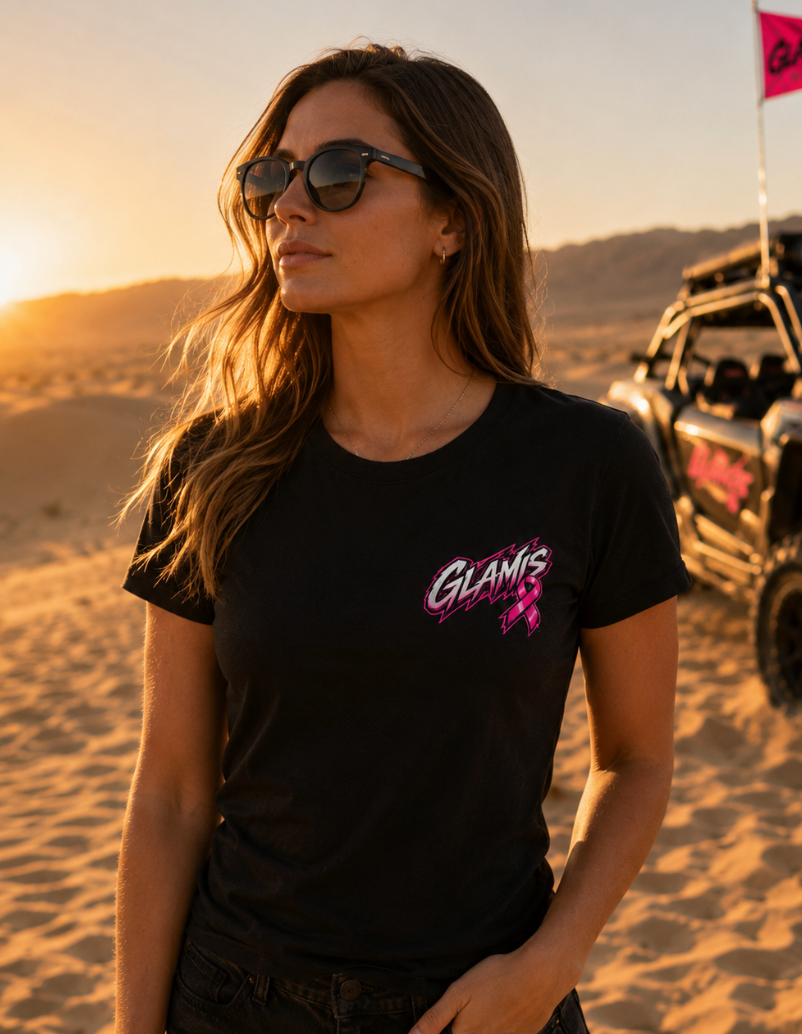 Glamis Ride for the Cure Women’s Tee – Breast Cancer Awareness Off-Road Shirt