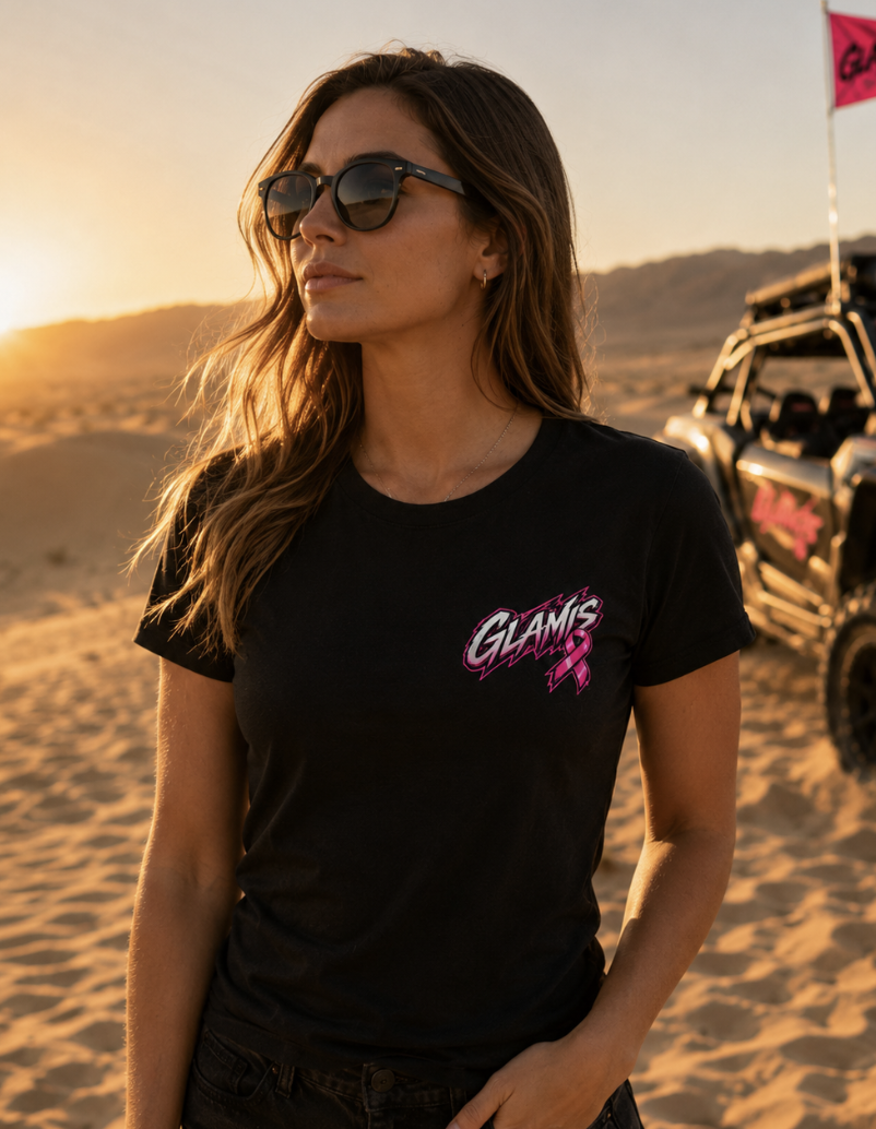 Glamis Ride for the Cure Women’s Tee – Breast Cancer Awareness Off-Road Shirt