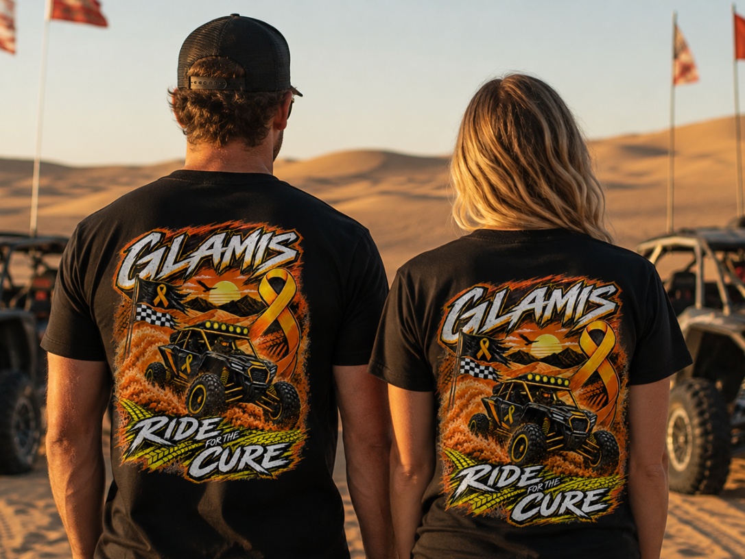 Men's Glamis Ride for the Cure Childhood Cancer & Leukemia Awareness Shirt