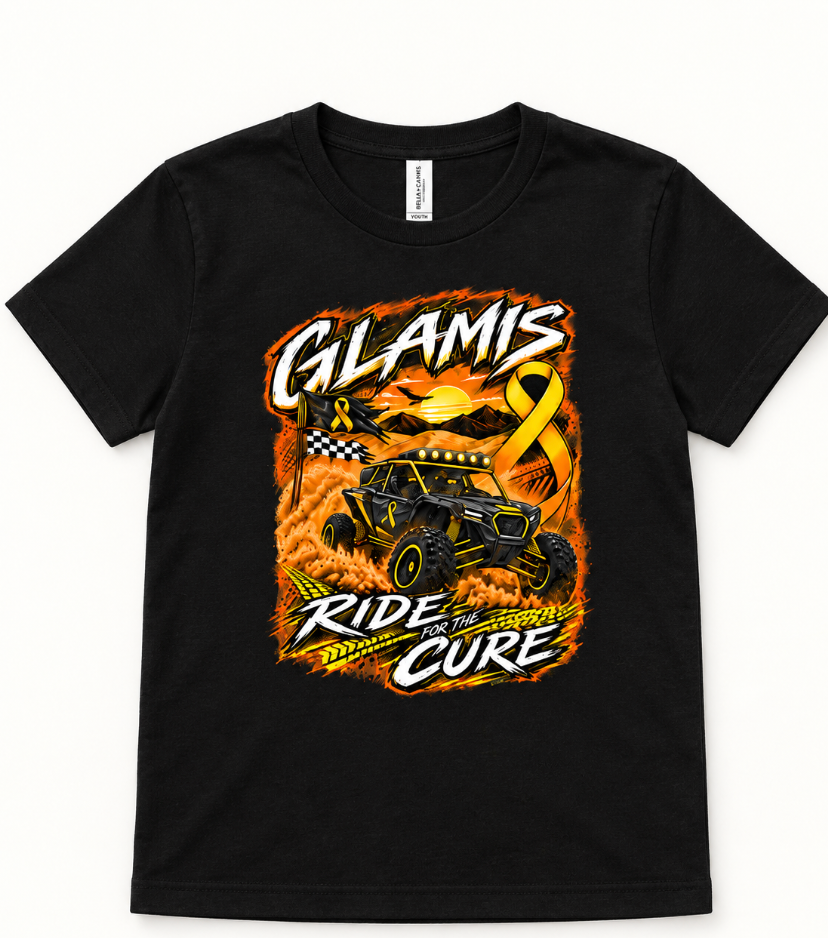 Toddler Glamis Ride for the Cure Childhood Cancer & Leukemia Awareness Shirt
