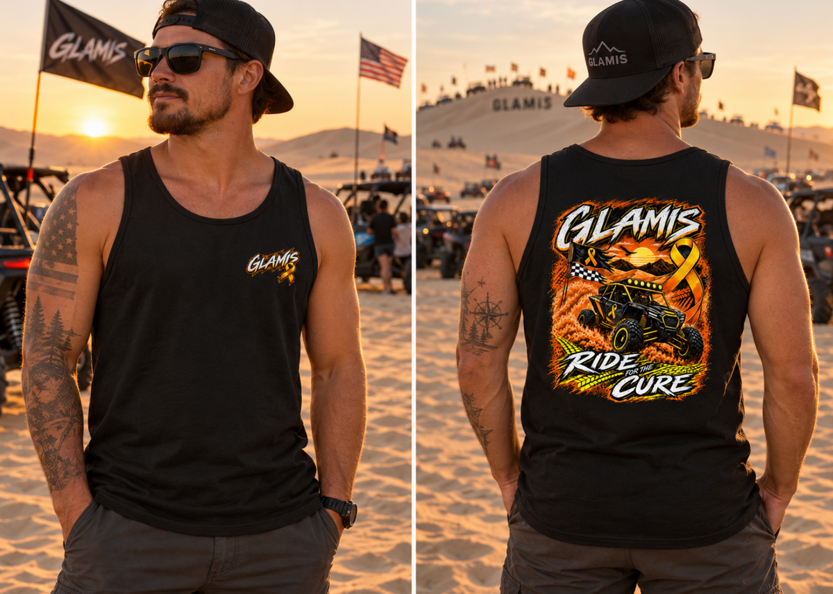 Men's Glamis Ride for the Cure Childhood Cancer & Leukemia Awareness Tank Top