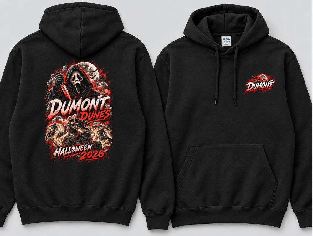 Dumont Dunes Masked Halloween 2026 Unisex Black Hoodie