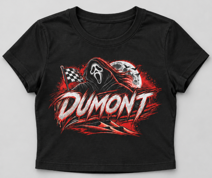 Dumont Dunes Halloween Women’s Crop Top – Masked Off-Road Tee